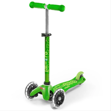Load image into Gallery viewer, Micro Scooter Mini Deluxe LED Green Micro Scooter