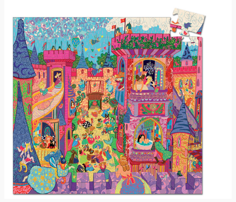 Djeco Fairy Castle 54pc Silhouette Puzzle Puzzle