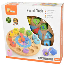Load image into Gallery viewer, Viga Wooden Round Clock Learning Aid
