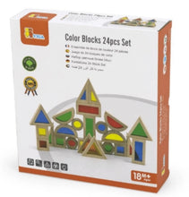 Load image into Gallery viewer, Viga Colour Block 24pc Set Construction