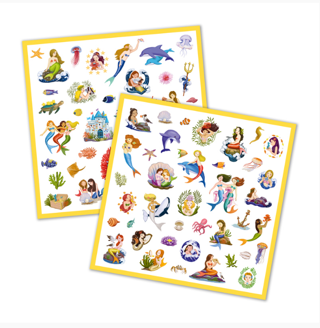 Djeco Stickers Mermaids 160pc Art & Craft