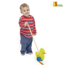 Load image into Gallery viewer, Push Toy Duck - Viga Toys Toddler