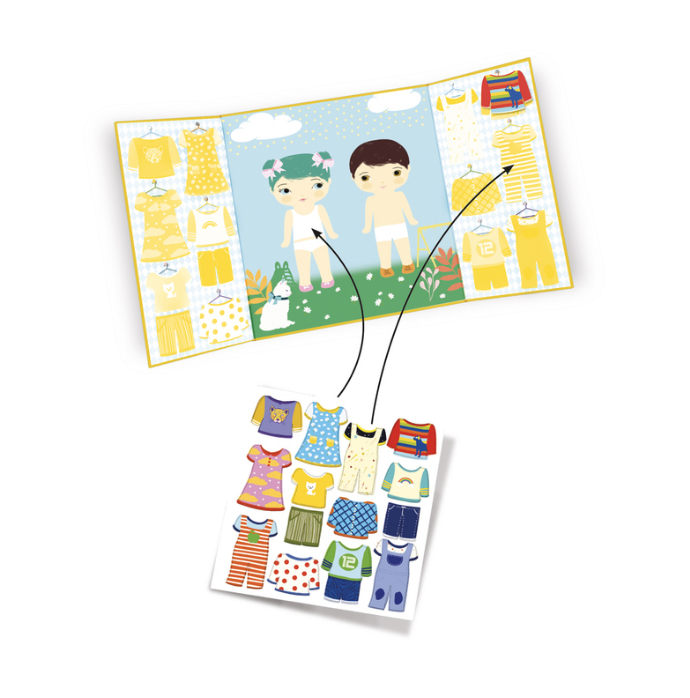 Habits - Background and Removable Stickers Djeco Art & Craft
