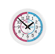 Load image into Gallery viewer, EasyRead Time Teacher Wall Clock Blue Red 12hr Learning Aid