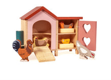 Load image into Gallery viewer, Tenderleaf Chicken Coop Play Set Dollhouse