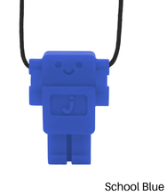 Load image into Gallery viewer, Jellystone Designs Chew Pendant Robot School Blue Sensory