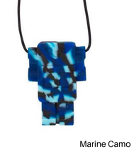 Load image into Gallery viewer, Jellystone Designs Chew Pendant Robot Marine Camo Sensory