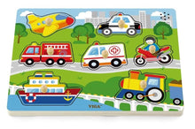 Load image into Gallery viewer, Viga Sound Puzzle - Transportation Puzzle