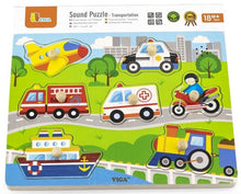 Load image into Gallery viewer, Viga Sound Puzzle - Transportation Puzzle