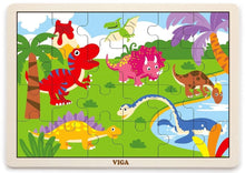 Load image into Gallery viewer, Viga 24pc Puzzle Dinosaurs puzzles