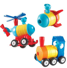 Load image into Gallery viewer, Learning Resources 1 2 3 Build It Rocket, Train, Helicopter Construction