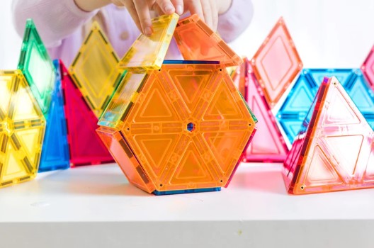 Learn & Grow Toys Magnetic Tiles Geometric Pack 36pc Construction