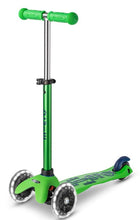 Load image into Gallery viewer, Micro Scooter Mini Deluxe LED Green Blue Micro Scooter