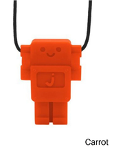 Load image into Gallery viewer, Jellystone Designs Chew Pendant Robot Carrot Sensory
