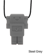 Load image into Gallery viewer, Jellystone Designs Chew Pendant Robot Steel Grey Sensory
