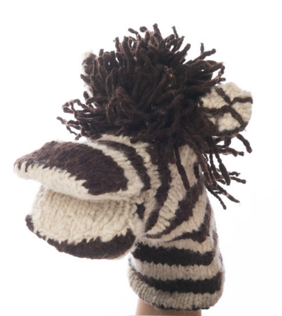 Kenana Knitters Hand Puppet Zebra Puppet