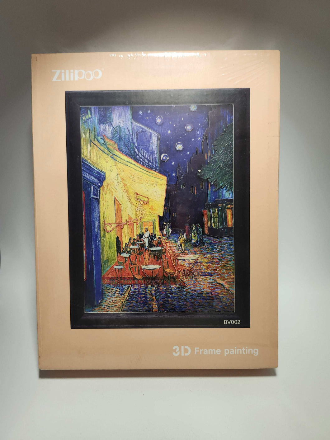 Zilipoo 3D Frame Painting Cafe Terrace At Night Art & Craft Kits