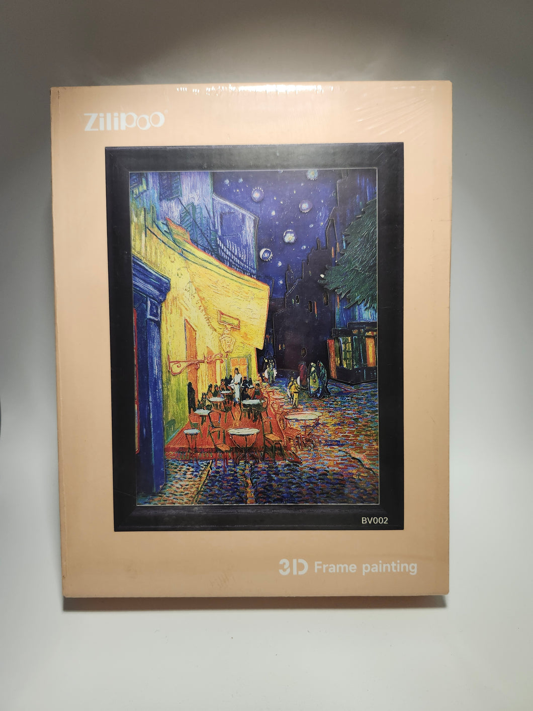 Zilipoo 3D Frame Painting Cafe Terrace At Night