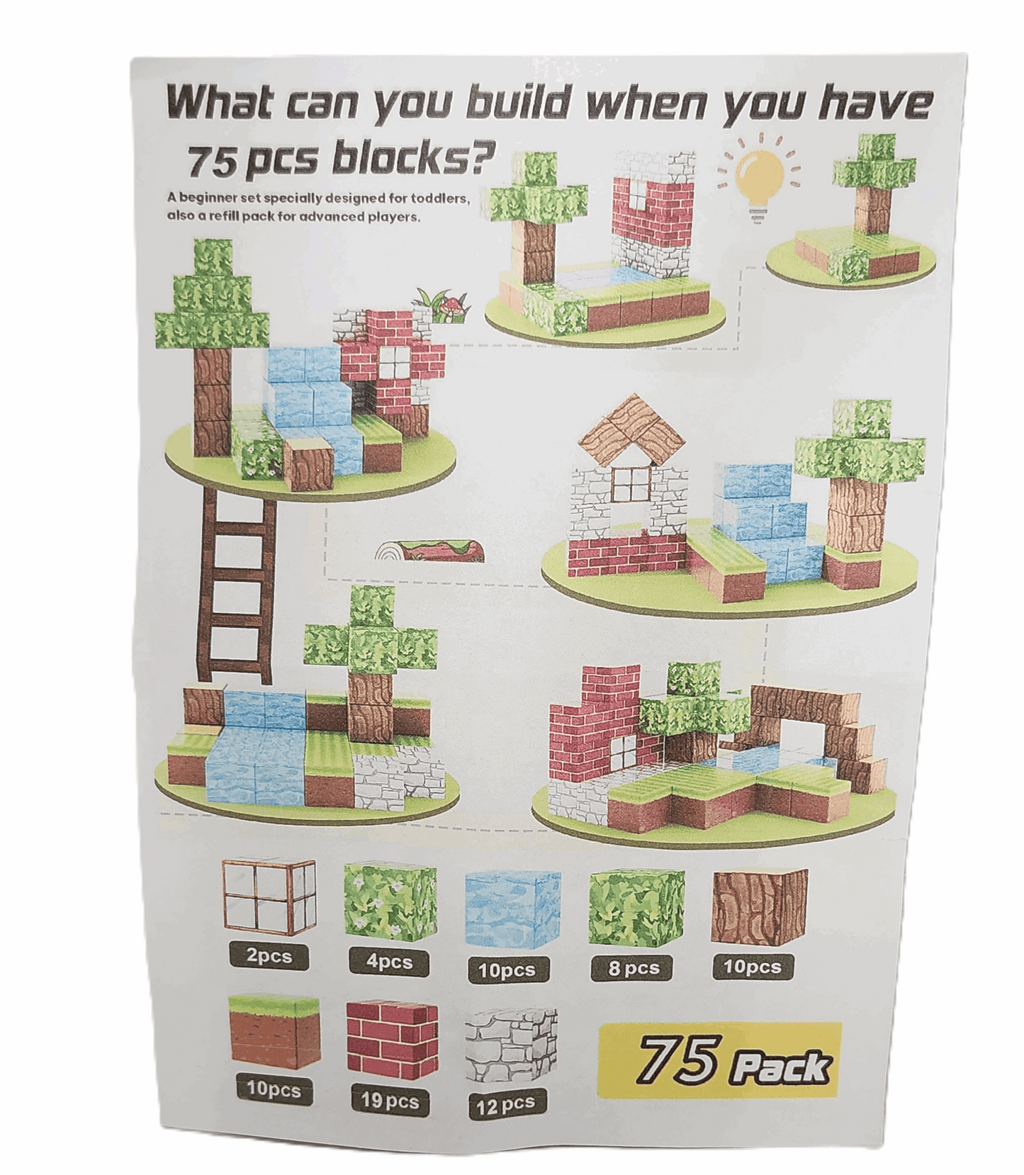 Magnetic Building Blocks 75pc Forest magnetic blocks