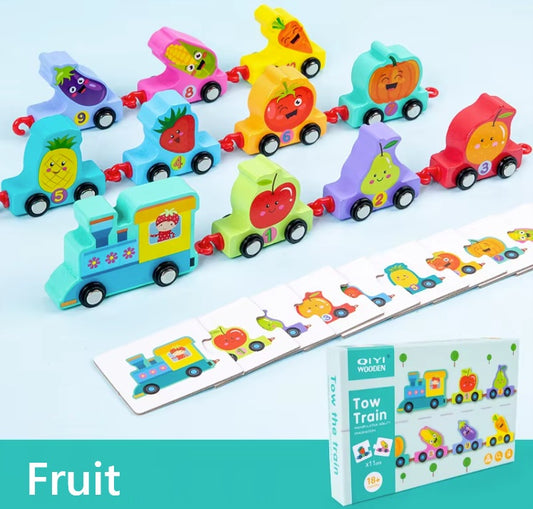 Wooden Train Set Fruit