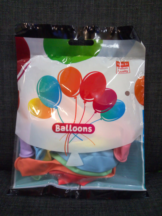 Balloons Biodegradable 12" Pastel Mixed 10pc balloons
