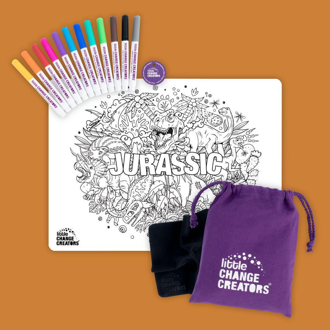Little Change Creators Re-FUN-able Jurassic Colour & Draw Set Art & Craft Kits