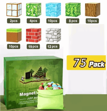 Magnetic Building Blocks 75pc Forest magnetic blocks
