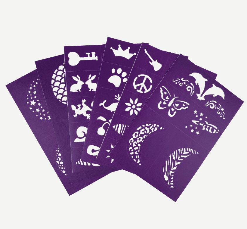 Oh Flossy Reusable Adhesive Face Paint & Makeup Stencils