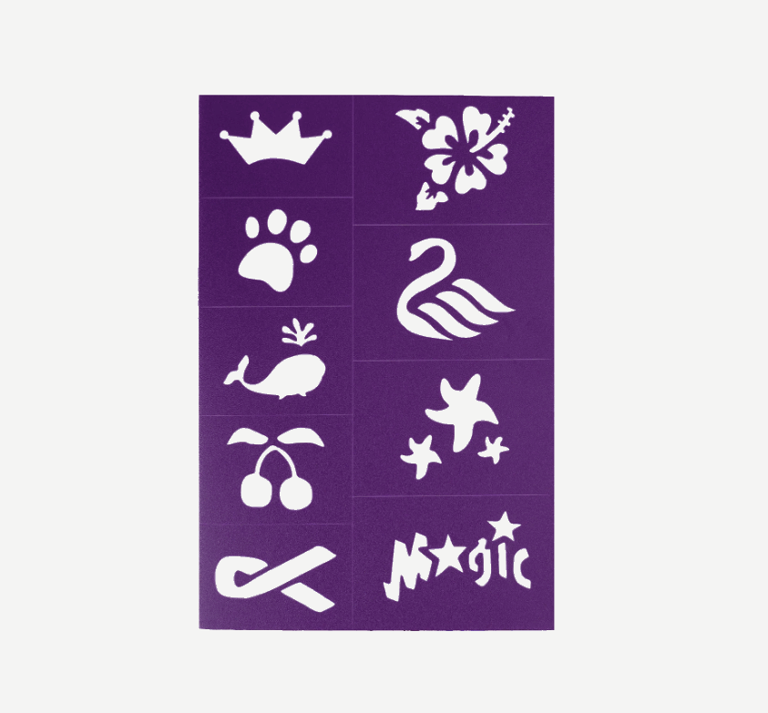 Oh Flossy Reusable Adhesive Face Paint & Makeup Stencils