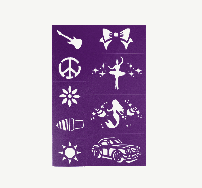 Oh Flossy Reusable Adhesive Face Paint & Makeup Stencils