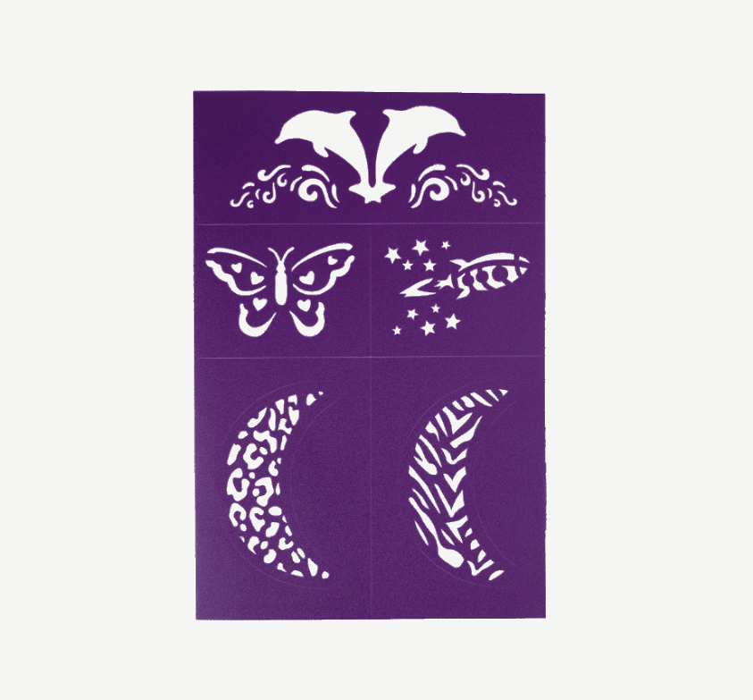 Oh Flossy Reusable Adhesive Face Paint & Makeup Stencils