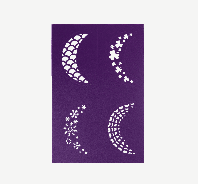 Oh Flossy Reusable Adhesive Face Paint & Makeup Stencils