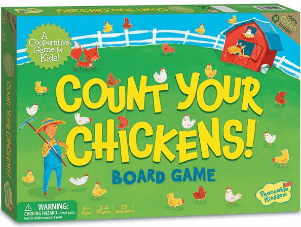 Peaceable Kingdom Count Your Chickens Board Game