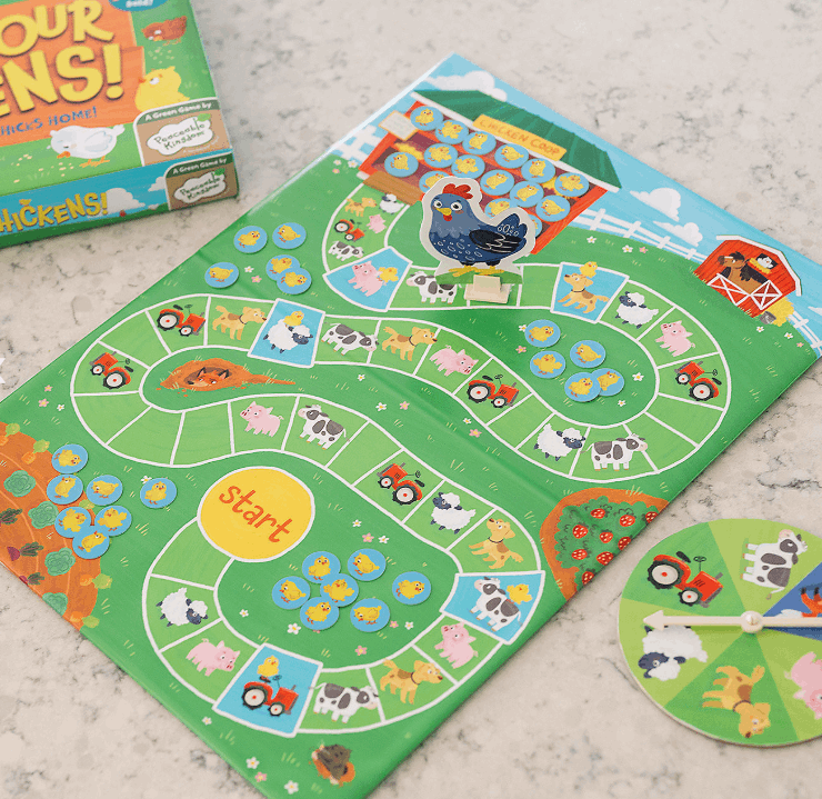 Peaceable Kingdom Count Your Chickens Board Game