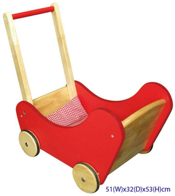 Viga Red Doll Buggy doll pram