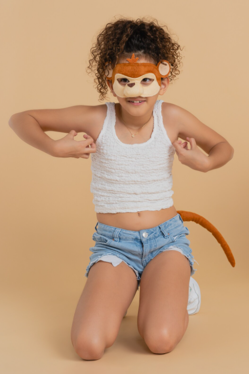 Sweida's Little Safari Deluxe Animal Mask & Tail Set - Monkey Costume