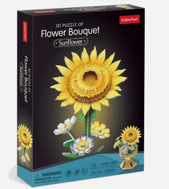 CubicFun 3D Puzzle Flower Bouquet Sunflower Art & Craft