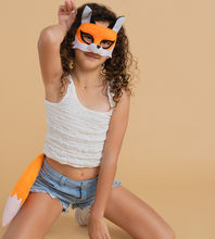 Load image into Gallery viewer, Sweida&#39;s Little Safari Deluxe Animal Mask &amp; Tail Set - Fox
