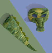 Load image into Gallery viewer, Sweida&#39;s Little Safari Deluxe Animal Mask &amp; Tail Set - Crocodile

