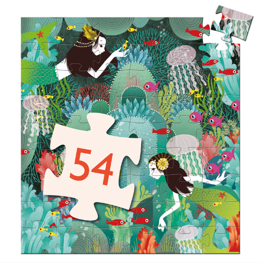 Djeco Aquatic Paradise 54pc Silhouette Puzzle Puzzle