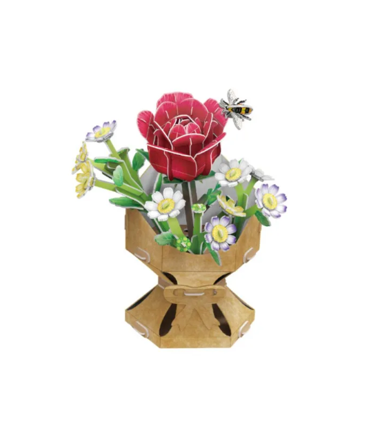 CubicFun 3D Puzzle Flower Bouquet Rose 120pc Art & Craft