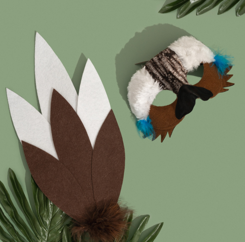 Sweida's Little Safari Deluxe Animal Mask & Tail Set - Kookaburra Costume