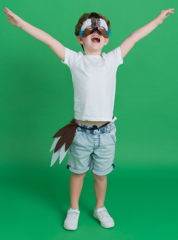 Sweida's Little Safari Deluxe Animal Mask & Tail Set - Kookaburra Costume