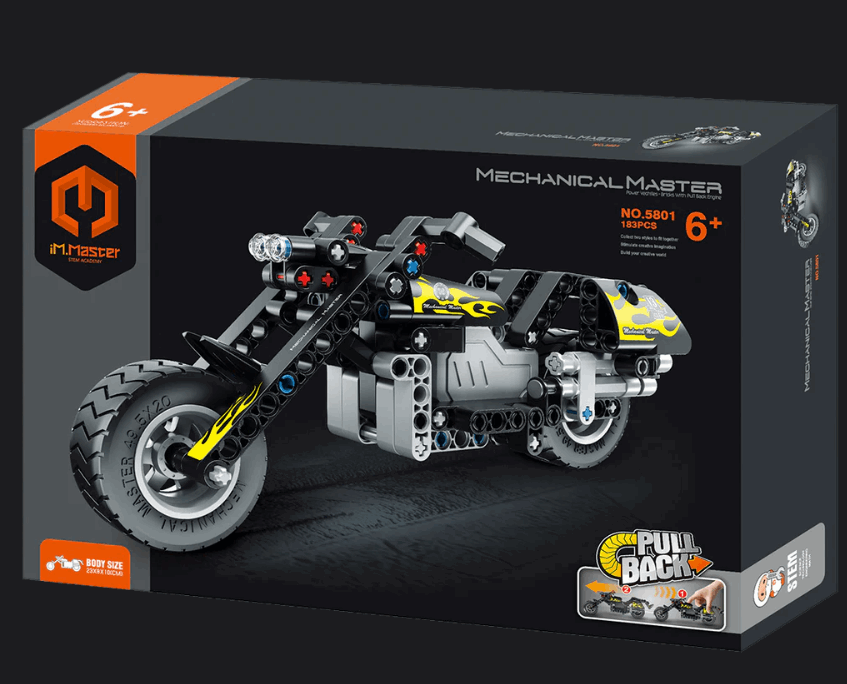 iM. Master Pullback Motorcycle 183pc IM5801 Construction Toy