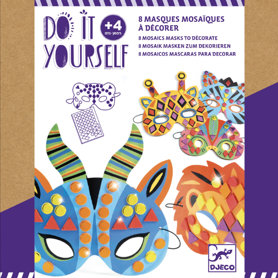 Djeco DIY Jungle Animal Masks Art & Craft Kits