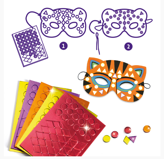 Djeco DIY Jungle Animal Masks Art & Craft Kits