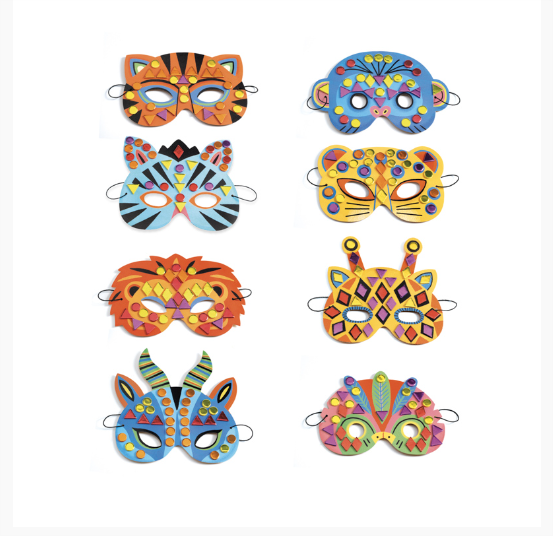 Djeco DIY Jungle Animal Masks Art & Craft Kits