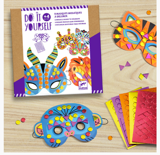 Djeco DIY Jungle Animal Masks Art & Craft Kits