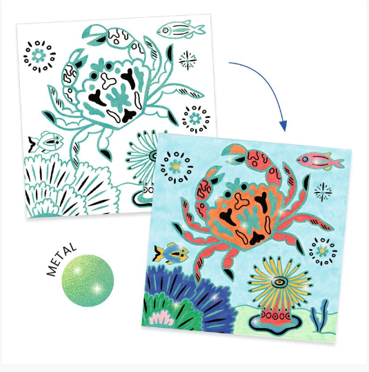 Djeco Shiny Colouring Under The Sea Art & Craft Kits