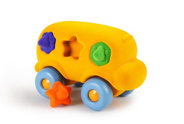 Rubbabu Shape Sorter Yellow Bus Large Shape Sorter